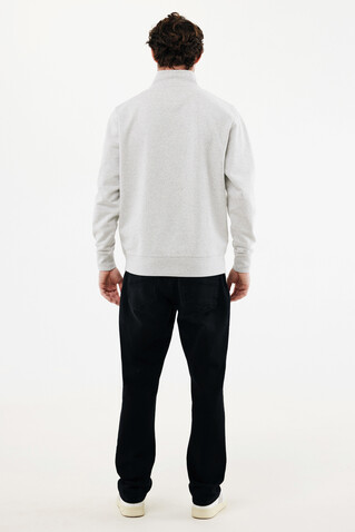 IQONIQ Elgon Quarter-Zip-Sweater aus rec. Baumwolle light heather grey bedrucken, Art.-Nr. T9601.032.5XL