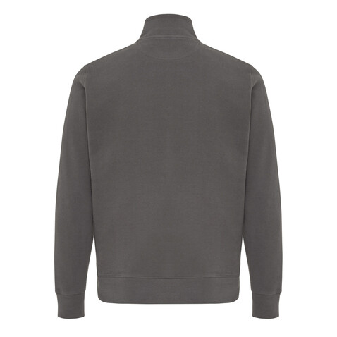 IQONIQ Elgon Quarter-Zip-Sweater aus rec. Baumwolle anthrazit bedrucken, Art.-Nr. T9601.019.L