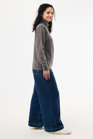 IQONIQ Elgon Quarter-Zip-Sweater aus rec. Baumwolle anthrazit bedrucken, Art.-Nr. T9601.019.L