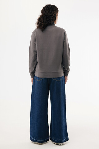 IQONIQ Elgon Quarter-Zip-Sweater aus rec. Baumwolle anthrazit bedrucken, Art.-Nr. T9601.019.L