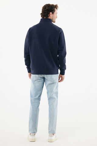 IQONIQ Elgon Quarter-Zip-Sweater aus rec. Baumwolle navy blau bedrucken, Art.-Nr. T9601.002.XXXL IQONIQ Elgon Quarter-Zip-Sweater aus rec. Baumwolle navy blau bedrucken, Art.-Nr. T9601.002.XXXL