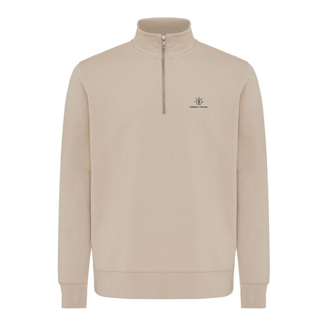 IQONIQ Elgon Quarter-Zip-Sweater aus rec. Baumwolle desert bedrucken, Art.-Nr. T9601.006.XL IQONIQ Elgon Quarter-Zip-Sweater aus rec. Baumwolle desert bedrucken, Art.-Nr. T9601.006.XL