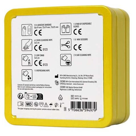 MyKit Erste Hilfe Set für das Auto, gelb bedrucken, Art.-Nr. 1Z263211 MyKit Erste Hilfe Set für das Auto, gelb bedrucken, Art.-Nr. 1Z263211