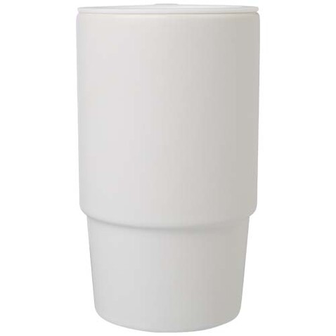 Carter 450 ml Keramiktasse mit Kunststoffdeckel, weiss bedrucken, Art.-Nr. 10089601 Carter 450 ml Keramiktasse mit Kunststoffdeckel, weiss bedrucken, Art.-Nr. 10089601