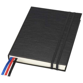 Alder A5 Hardcover Notizbuch, schwarz bedrucken, Art.-Nr. 10625790