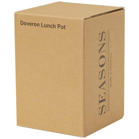 Doveron 500 ml isolierter Lunchpot aus recyceltem Edelstahl, weiss bedrucken, Art.-Nr. 11342201