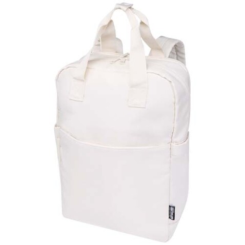 Trip 14" Aware™ Recycelter Laptop Rucksack 9 L, offwhite bedrucken, Art.-Nr. 12076202