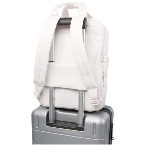 Trip 14" Aware™ Recycelter Laptop Rucksack 9 L, offwhite bedrucken, Art.-Nr. 12076202