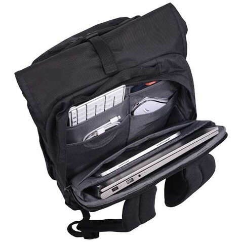 Case Logic Variate 17" erweiterbarer Rolltop Laptop Rucksack aus recyceltem Material, schwarz bedrucken, Art.-Nr. 12077690 Case Logic Variate 17" erweiterbarer Rolltop Laptop Rucksack aus recyceltem Material, schwarz bedrucken, Art.-Nr. 12077690