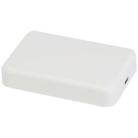 Acrab 15 W 10.000 mAh magnetische kabellose Powerbank mit 20 W PD aus recyceltem Kunststoff, weiss bedrucken, Art.-Nr. 12444201 Acrab 15 W 10.000 mAh magnetische kabellose Powerbank mit 20 W PD aus recyceltem Kunststoff, weiss bedrucken, Art.-Nr. 12444201