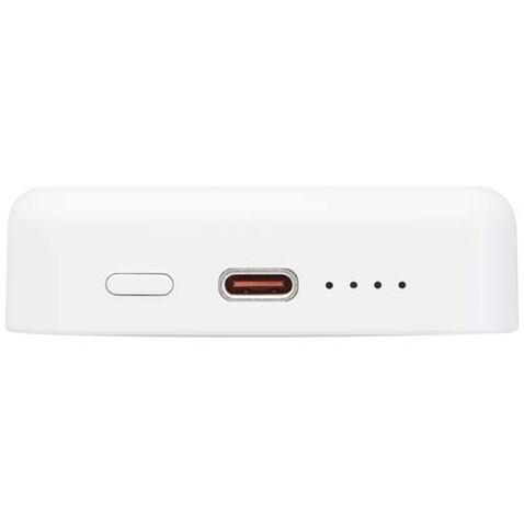 Acrab 15 W 10.000 mAh magnetische kabellose Powerbank mit 20 W PD aus recyceltem Kunststoff, weiss bedrucken, Art.-Nr. 12444201 Acrab 15 W 10.000 mAh magnetische kabellose Powerbank mit 20 W PD aus recyceltem Kunststoff, weiss bedrucken, Art.-Nr. 12444201