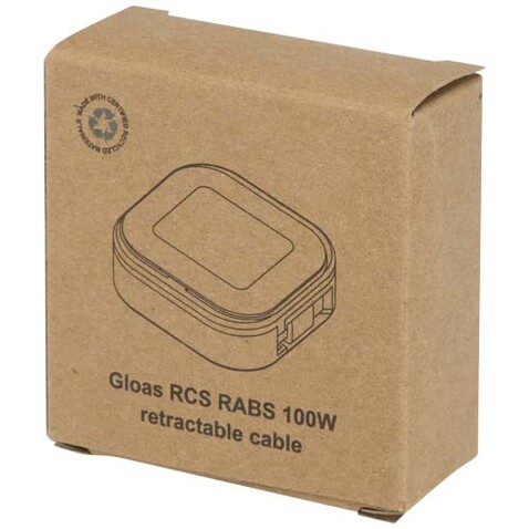Gloas Aufrollbares 5 in 1 Kabel aus Recyclingmaterial mit Datensynchronisierung und 100 W Schnellladefunktion sowie Smartphone Toolkit, weiss bedrucken, Art.-Nr. 12444801 Gloas Aufrollbares 5 in 1 Kabel aus Recyclingmaterial mit Datensynchronisierung und 100 W Schnellladefunktion sowie Smartphone Toolkit, weiss bedrucken, Art.-Nr. 12444801
