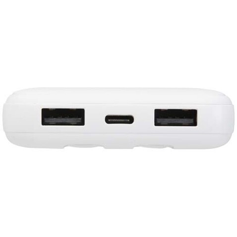 Adhil 10 W 10.000 mAh Powerbank aus recyceltem Kunststoff mit 2 integrierten Kabeln, weiss bedrucken, Art.-Nr. 12445901 Adhil 10 W 10.000 mAh Powerbank aus recyceltem Kunststoff mit 2 integrierten Kabeln, weiss bedrucken, Art.-Nr. 12445901