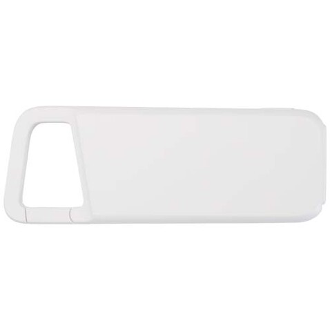 Alkes 12 W 5.000 mAh wasserfeste Powerbank aus recyceltem Kunststoff mit Karabinerhaken, weiss bedrucken, Art.-Nr. 12447001 Alkes 12 W 5.000 mAh wasserfeste Powerbank aus recyceltem Kunststoff mit Karabinerhaken, weiss bedrucken, Art.-Nr. 12447001