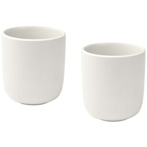 Male 200 ml Keramiktassen – 2er-Set, weiss bedrucken, Art.-Nr. 12639901