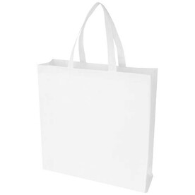 EcoSeal GRS-recycelte Nonwoven Tragetasche mit Zeitenfalten 12 L, weiss bedrucken, Art.-Nr. 13010601