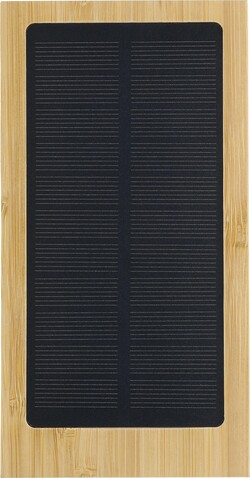 Powerbank Elz | Bambus | Solar | 10.000 mAh – Braun bedrucken, Art.-Nr. 011999999_1266572