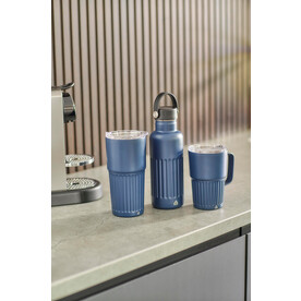 Reisebecher Kael | Recycelt | 500 ml – Blau bedrucken, Art.-Nr. 005999999_1267378