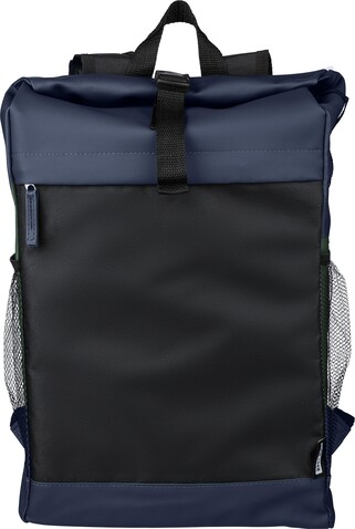 Roll-Top-Rucksack Yani | Recycelt | Wasserabweisend – Blau bedrucken, Art.-Nr. 005999999_1267404 Roll-Top-Rucksack Yani | Recycelt | Wasserabweisend – Blau bedrucken, Art.-Nr. 005999999_1267404