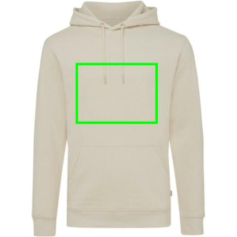 IQONIQ Torres ungefärbter Hoodie aus recycelter Baumwolle natural raw bedrucken, Art.-Nr. T9401.018.5XL