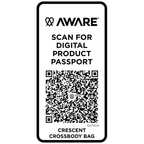 Crescent 500 g/m² Aware™ recycelte Umhängetasche, weiss bedrucken, Art.-Nr. 12074501 Crescent 500 g/m² Aware™ recycelte Umhängetasche, weiss bedrucken, Art.-Nr. 12074501