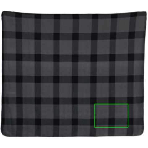 Weiche karierte Fleece-Decke anthrazit bedrucken, Art.-Nr. P459.052 Weiche karierte Fleece-Decke anthrazit bedrucken, Art.-Nr. P459.052