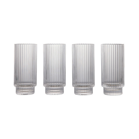 VINGA York Highball, 4-tlg. Set transparent bedrucken, Art.-Nr. V4330800 VINGA York Highball, 4-tlg. Set transparent bedrucken, Art.-Nr. V4330800