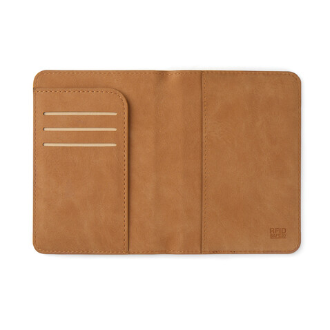VINGA Bosler RCS RFID Passport-Cover braun bedrucken, Art.-Nr. V8200509 VINGA Bosler RCS RFID Passport-Cover braun bedrucken, Art.-Nr. V8200509