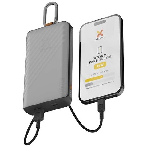 Xtorm XG2S101 Go2 10.000 mAh 15W Solar Powerbank mit Lampe, kohle bedrucken, Art.-Nr. 12447984 Xtorm XG2S101 Go2 10.000 mAh 15W Solar Powerbank mit Lampe, kohle bedrucken, Art.-Nr. 12447984