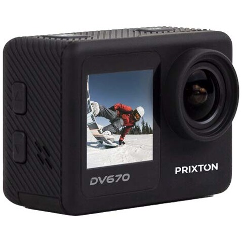 Prixton DV670 4K Dual Screen Actionkamera, schwarz bedrucken, Art.-Nr. 2PA17390