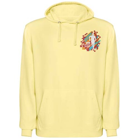 Kenia Kapuzenpullover Unisex, gelb bedrucken, Art.-Nr. R2204D90 Kenia Kapuzenpullover Unisex, gelb bedrucken, Art.-Nr. R2204D90