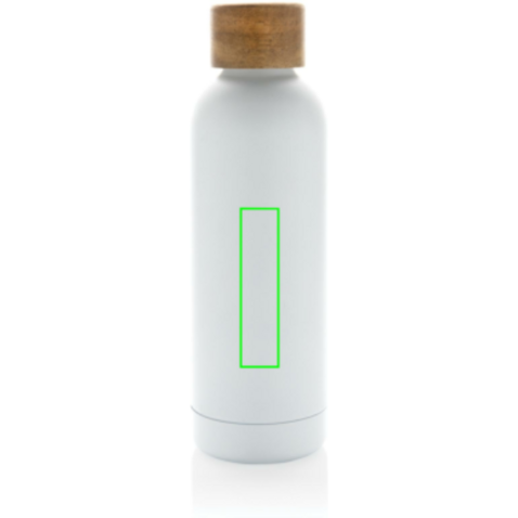 Wood Vakuumflasche aus RCS recyceltem Stainless-Steel weiß bedrucken, Art.-Nr. P435.533 Wood Vakuumflasche aus RCS recyceltem Stainless-Steel weiß bedrucken, Art.-Nr. P435.533