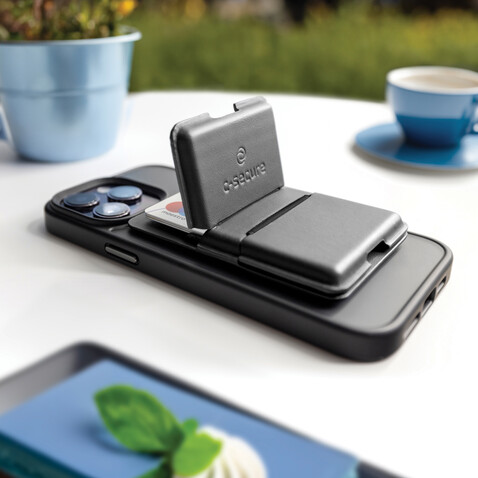 C-Secure MagSafe Phone-Wallet schwarz bedrucken, Art.-Nr. P820.9901