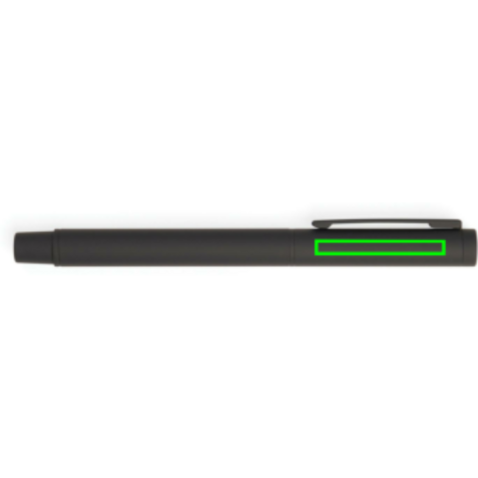 VINGA Baltimore Stift aus RCS recyceltem Stainless-Steel schwarz bedrucken, Art.-Nr. V1690001
