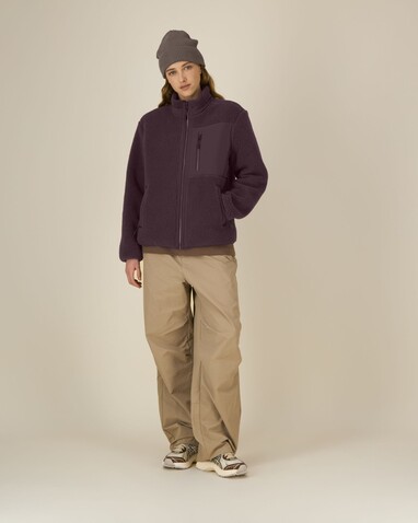 Brooker - Die Relaxed Unisex-Sherpajacke - Red Brown - XL bedrucken, Art.-Nr. STJU248C1161X