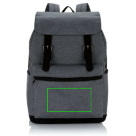 Laptop Rucksack mit magnetischen Schnallenverschlüssen grau bedrucken, Art.-Nr. P706.142 Laptop Rucksack mit magnetischen Schnallenverschlüssen grau bedrucken, Art.-Nr. P706.142