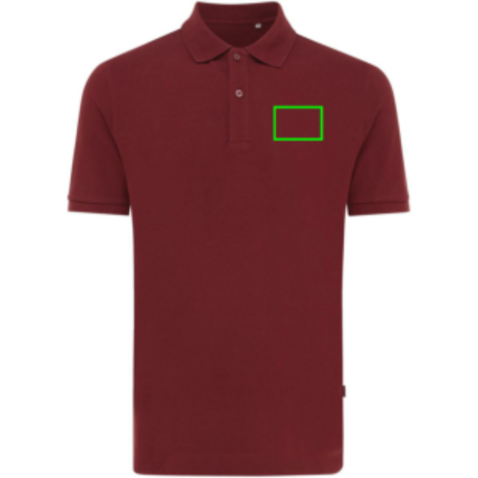 IQONIQ Yosemite Piqué-Poloshirt aus recycelter Baumwolle burgunderrot bedrucken, Art.-Nr. T9200.007.L