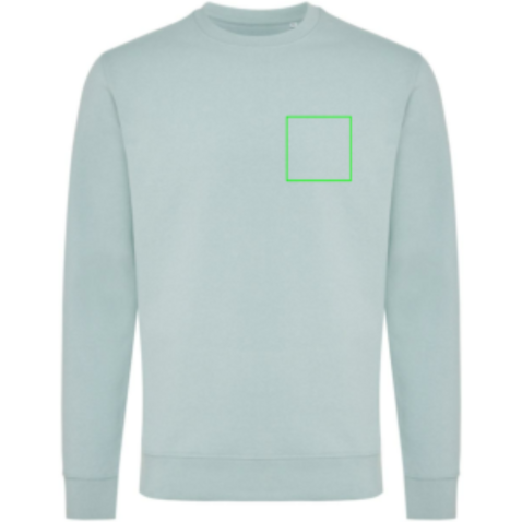 IQONIQ Zion Rundhals-Sweater aus recycelter Baumwolle Iceberg green bedrucken, Art.-Nr. T9300.023.S IQONIQ Zion Rundhals-Sweater aus recycelter Baumwolle Iceberg green bedrucken, Art.-Nr. T9300.023.S