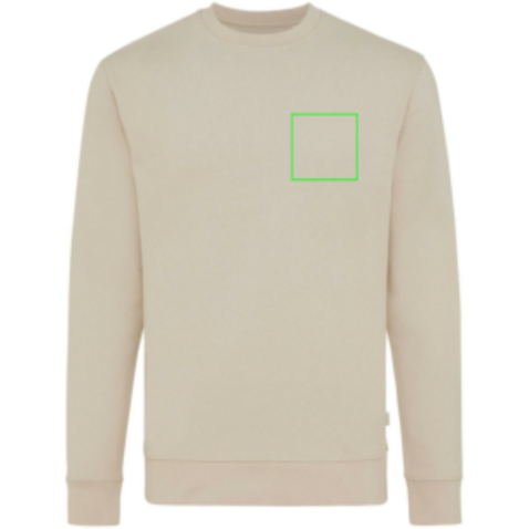 IQONIQ Zion Rundhals-Sweater aus recycelter Baumwolle desert bedrucken, Art.-Nr. T9300.006.M