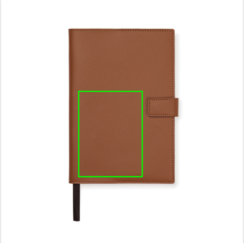 VINGA Timo Notizbuch aus RCS recyceltem rPET braun bedrucken, Art.-Nr. V7730009 VINGA Timo Notizbuch aus RCS recyceltem rPET braun bedrucken, Art.-Nr. V7730009