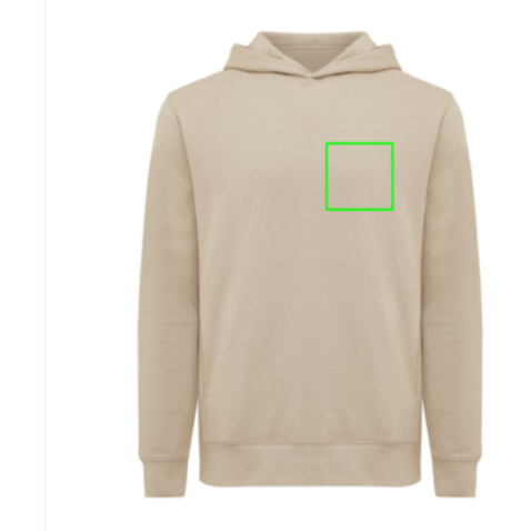 IQONIQ Yengo Hoodie mit Seitentaschen aus rec. Baumwolle desert bedrucken, Art.-Nr. T9405.006.XL