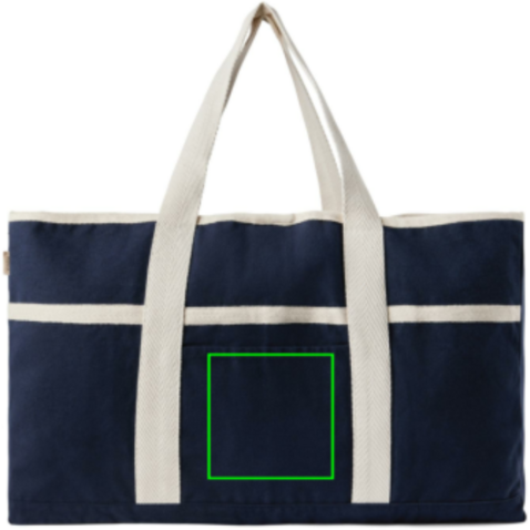 VINGA Volonne AWARE™ Strandtasche aus recyceltem Canvas blau, off white bedrucken, Art.-Nr. V762035 VINGA Volonne AWARE™ Strandtasche aus recyceltem Canvas blau, off white bedrucken, Art.-Nr. V762035