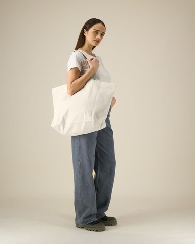 Shopping Bag 2.0 - Der schwere gewebte Shopper - Natural Raw - OS bedrucken, Art.-Nr. STAU117C054OS