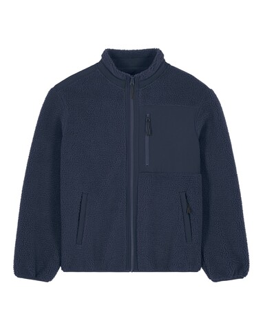 Brooker - Die Relaxed Unisex-Sherpajacke - French Navy - XL bedrucken, Art.-Nr. STJU248C7271X Brooker - Die Relaxed Unisex-Sherpajacke - French Navy - XL bedrucken, Art.-Nr. STJU248C7271X