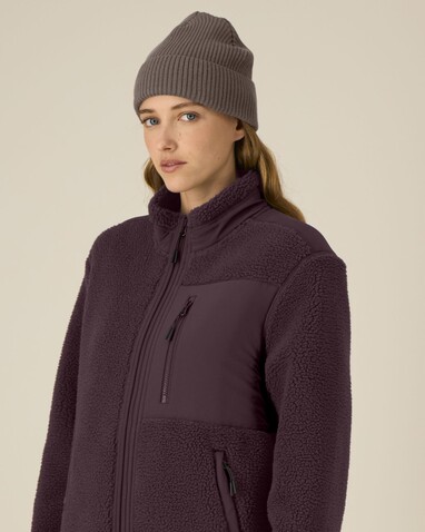 Brooker - Die Relaxed Unisex-Sherpajacke - Red Brown - XL bedrucken, Art.-Nr. STJU248C1161X