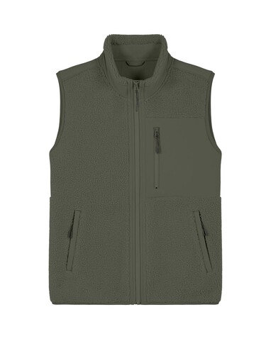 Liner - Die Unisex-Sherpaweste - Khaki - S bedrucken, Art.-Nr. STJU249C2231S