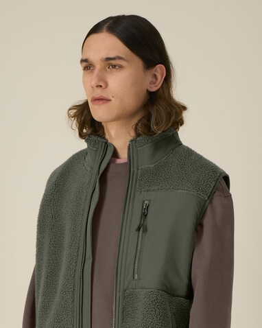 Liner - Die Unisex-Sherpaweste - Khaki - 3XL bedrucken, Art.-Nr. STJU249C2233X Liner - Die Unisex-Sherpaweste - Khaki - 3XL bedrucken, Art.-Nr. STJU249C2233X