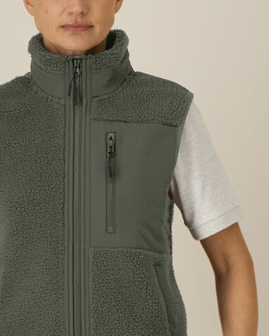 Liner - Die Unisex-Sherpaweste - Khaki - XL bedrucken, Art.-Nr. STJU249C2231X Liner - Die Unisex-Sherpaweste - Khaki - XL bedrucken, Art.-Nr. STJU249C2231X
