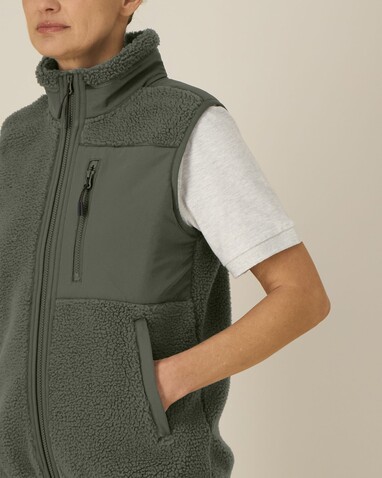 Liner - Die Unisex-Sherpaweste - Khaki - XL bedrucken, Art.-Nr. STJU249C2231X Liner - Die Unisex-Sherpaweste - Khaki - XL bedrucken, Art.-Nr. STJU249C2231X