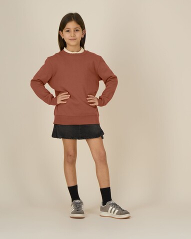 Mini Changer 2.0 - Das Iconic Kinder-Sweatshirt - Heritage Brown - 5-6/110-116cm bedrucken, Art.-Nr. STSK181C73005